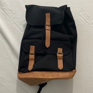 DSW canvas black backpack